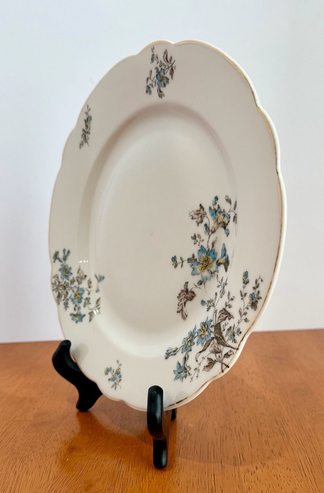 Vintage Staffordshire England Blossomtime Blue Floral 9