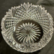 American Brilliant Period Cut Glass Finger Bowl Strawberry & Fans Pattern Rare!