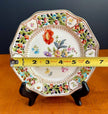RW Bavaria Porcelain Reticulated Plate Hand-Painted Dresden Floral Design