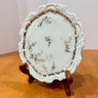 Vintage Dresden Germany Porcelain Floral Scalloped Salad plate 7 Inch