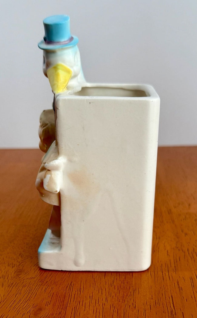 Vintage Rubens Originals Stork and Baby Planter Worth Weighting For E59M