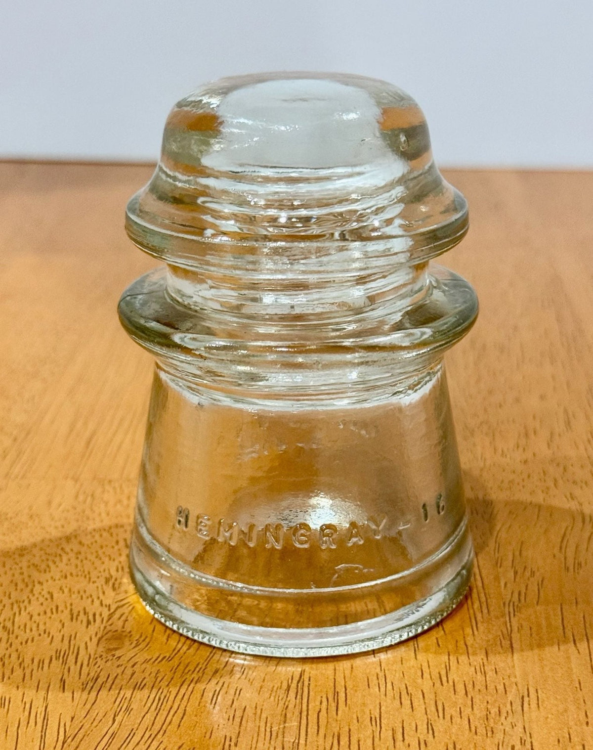 Vintage Hemingray 16 Clear Glass Insulator Made in USA 9-48 :::