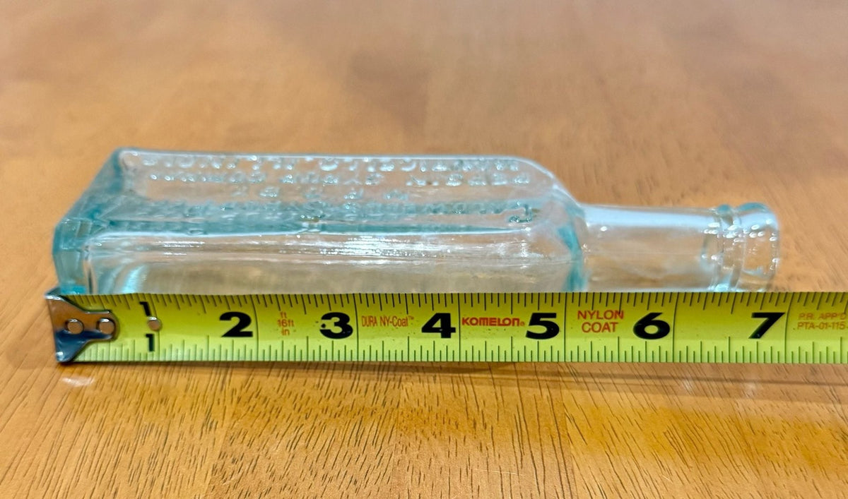 Antique Dr. W.B. Caldwell's Syrup Pepsin Bottle Clear Blue Tint Glass