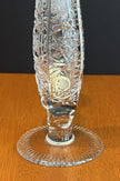 Vintage Lausitzer Crystal Bud Vase Hand Cut German 24% Leaded Crystal Hobstars