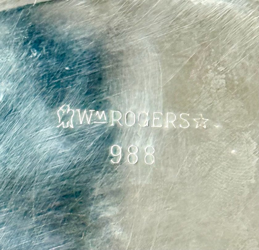 Set of 4 Vintage Wm. Rogers 988 Silverplate Scalloped Bread & Butter Plates