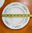 Vintage Wedgwood Westbury Salad Plate Set of 5 Green Floral Platinum 8”