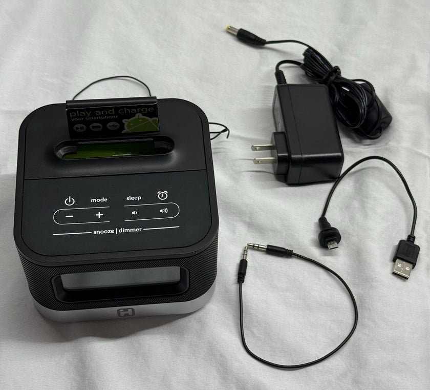iHome iC50 FM Stereo Alarm Clock Radio Dock Android Smartphones Programmable