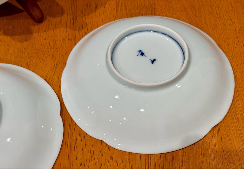 Vintage Set of 4 Traditional Japanese Arita Ware Porcelain Bowls Blue White