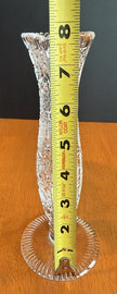 Vintage Lausitzer Crystal Bud Vase Hand Cut German 24% Leaded Crystal Hobstars