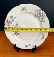 Vintage BSM Fine Porcelain Floral Scalloped Dinner Plate Blue Yellow