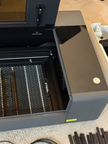 xTool P2 55W Desktop CO2 Laser Cutter with Honeycomb Base and Riser Unit
