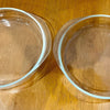 Vintage Pyrex 221 8 1/4 Inch Round Clear Glass Baking Dish Ovenware Set of 2