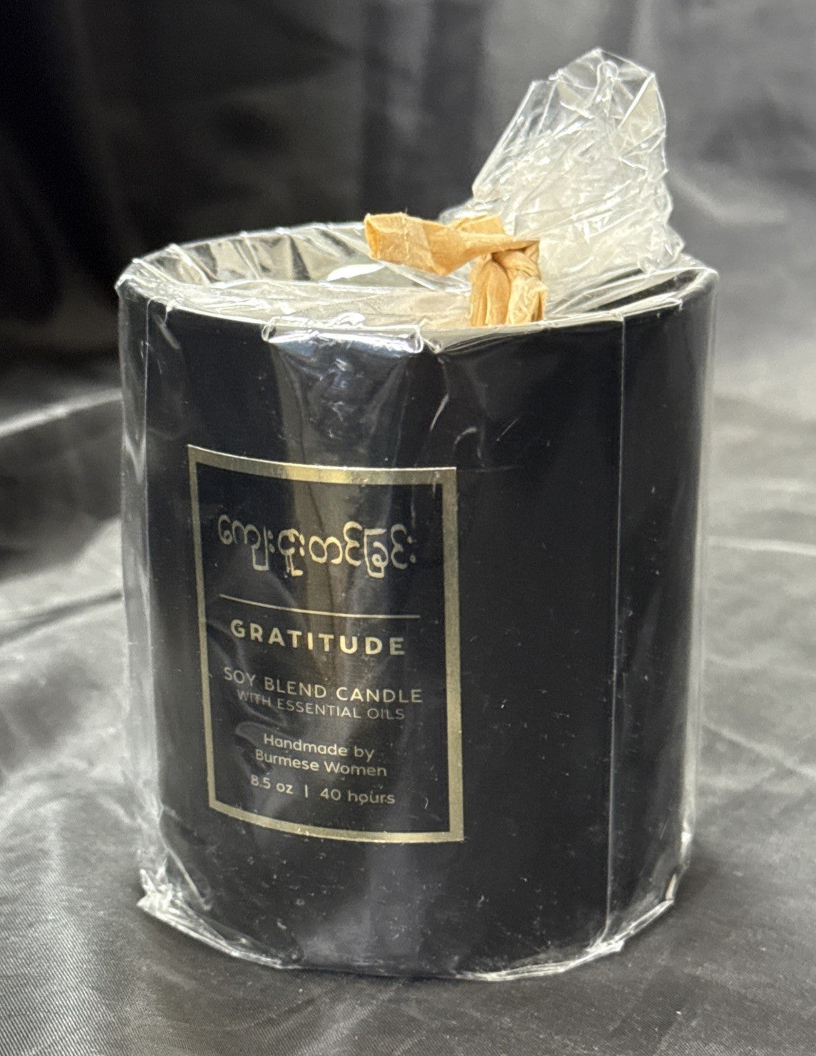 Gratitude Soy Blend Candle With Essential Oils Handmade by Burmese Women 8.5 Oz