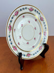 Antique D&C Limoges France Porcelain Saucer Pink Rose Blue Flower Garland