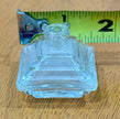 Vintage IRICE Art Deco Clear Glass Pyramid Individual Salt Shaker