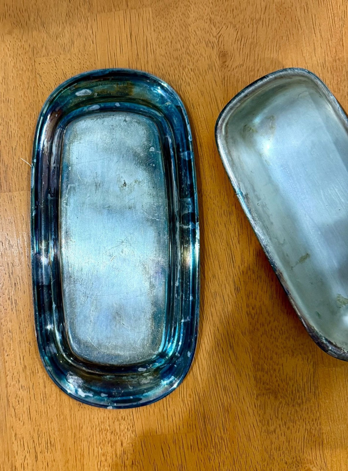 Vintage Wm Rogers Silverplate Butter Dish with Pineapple Finial