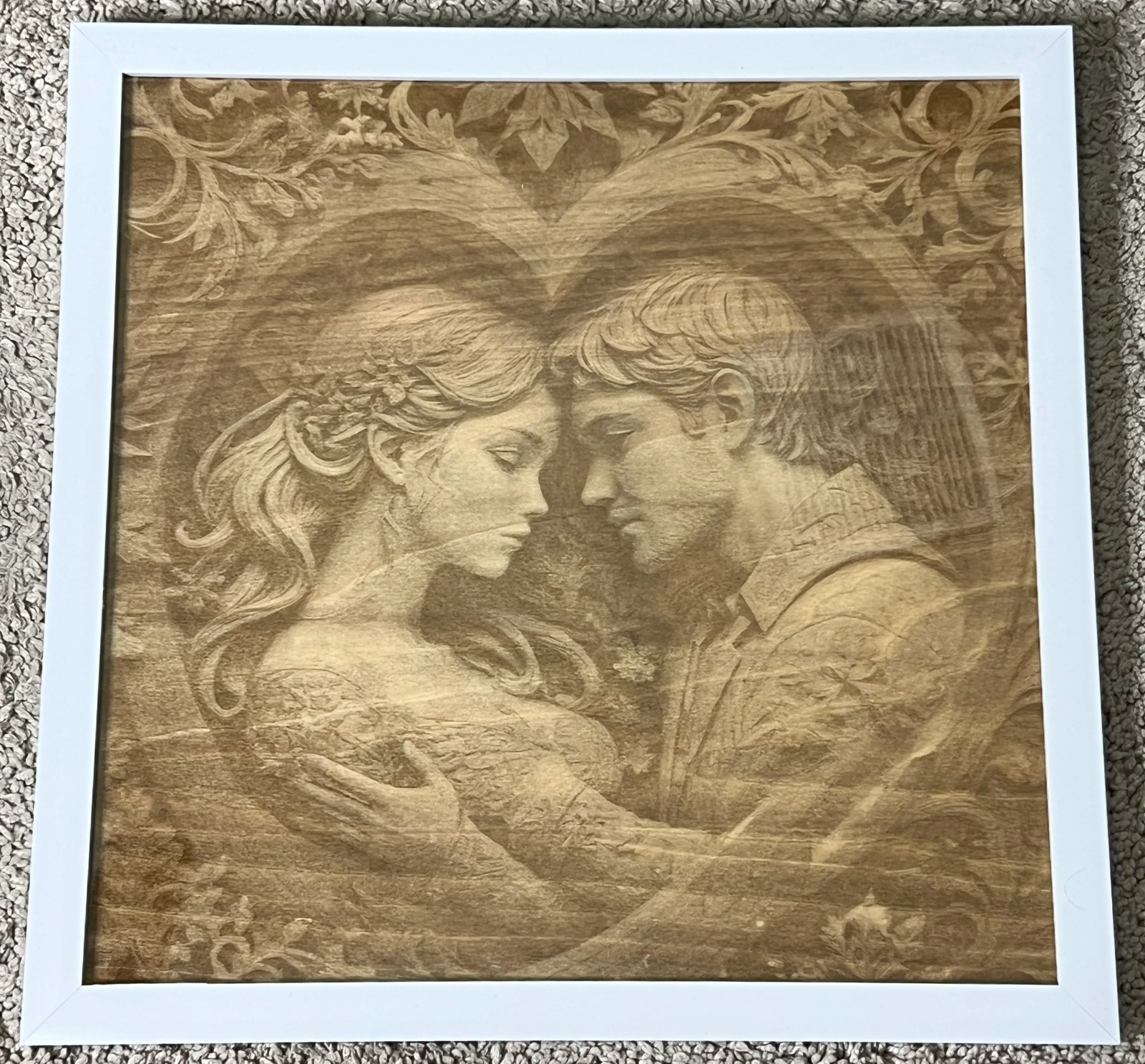 Beloved Laser Engraved Portrait of Man and Woman 11