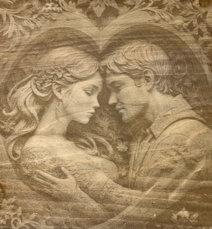 Beloved Laser Engraved Portrait of Man and Woman 11