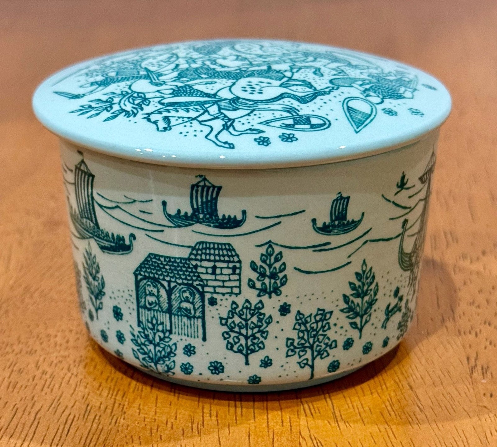 Vintage Nymølle Denmark Limited Edition Trinket Box Paul Høyrup Viking Motif