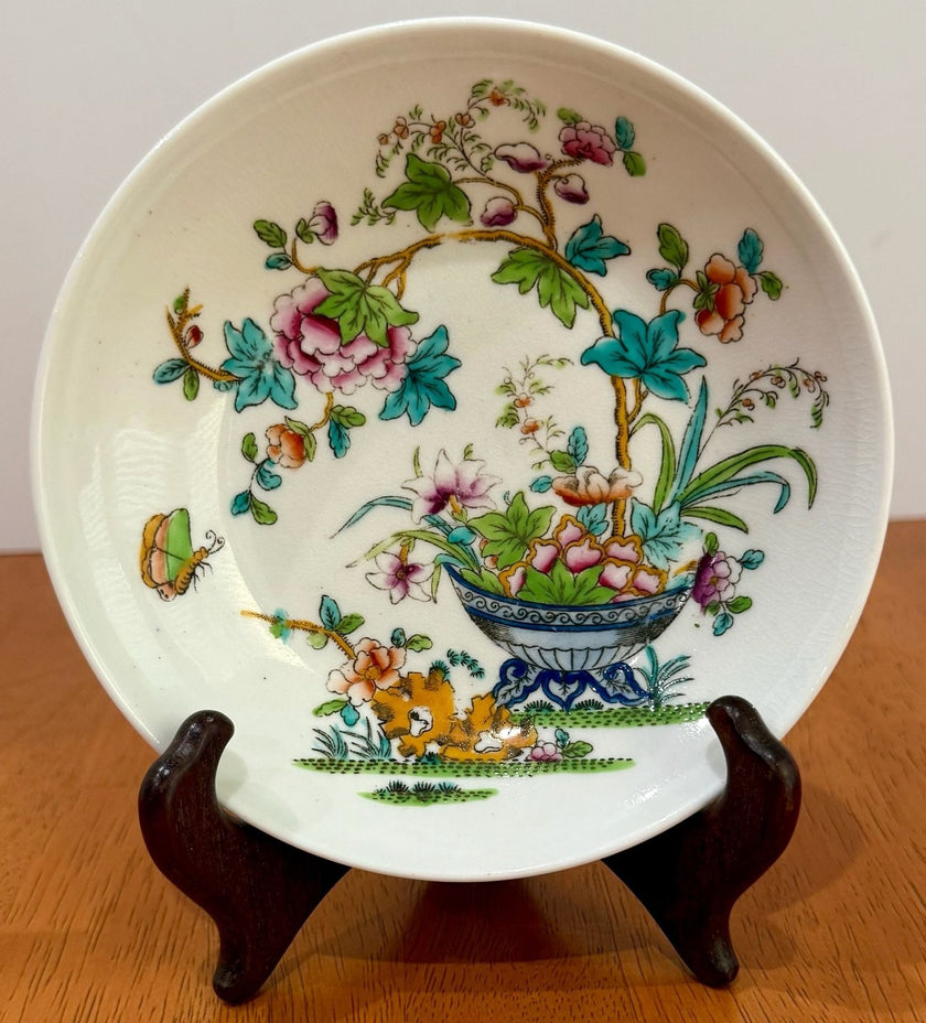 Antique Ridgway Hand Painted Floral Porcelain Saucer Pattern 2/818 circa 1825