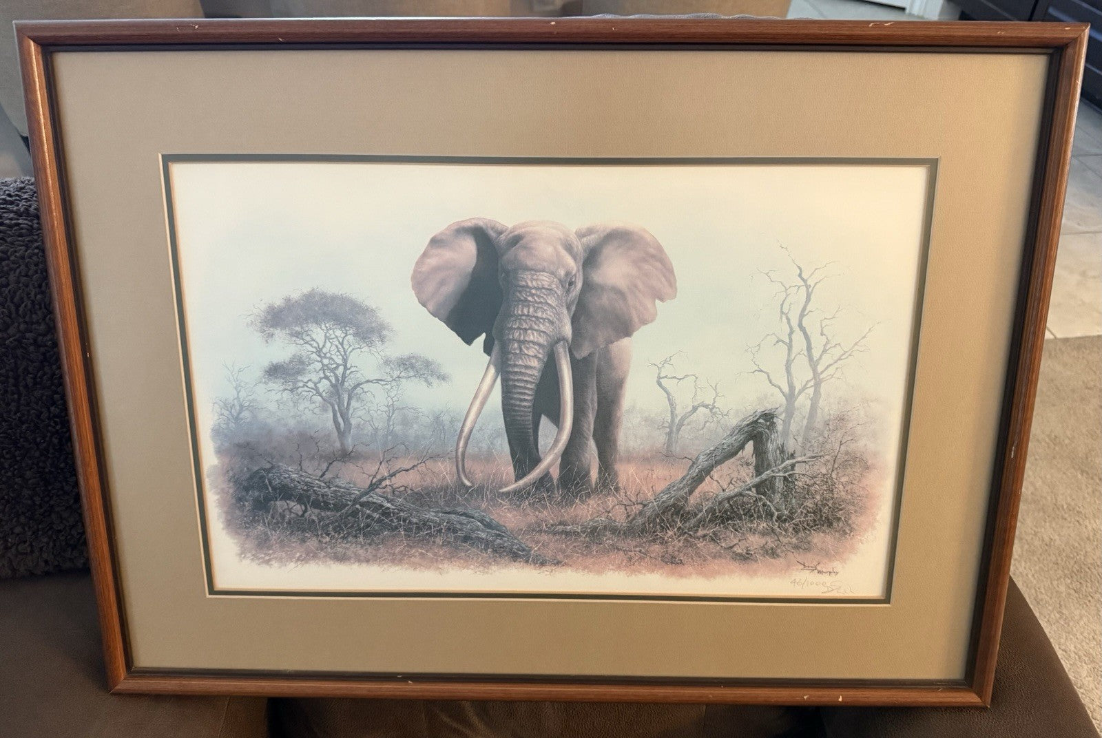Vintage Limited Edition Art Print Ahmed of Kenya Denis Murphy Signed 46/1000
