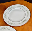 Vintage Wedgwood Westbury Salad Plate Set of 5 Green Floral Platinum 8”