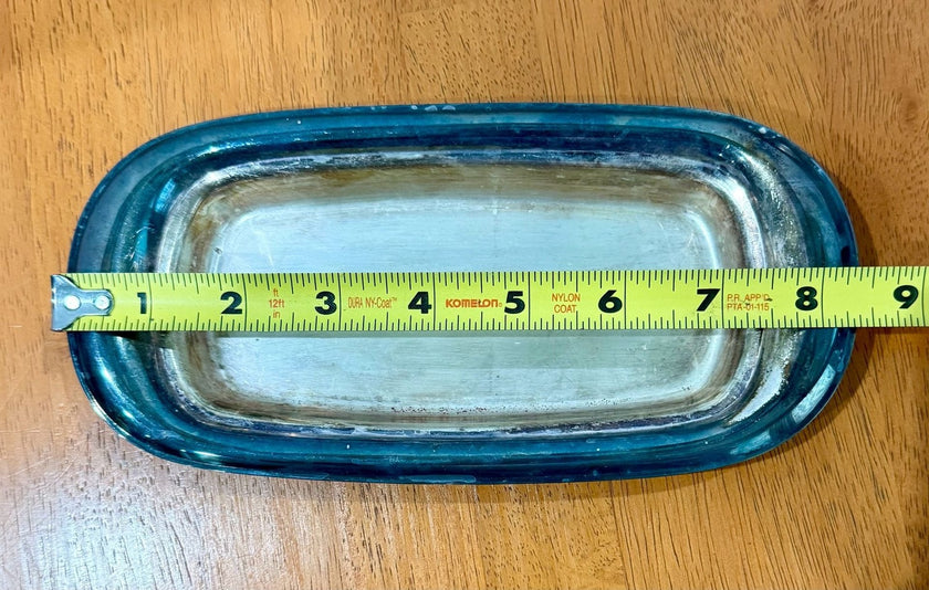 Vintage Wm Rogers Silverplate Butter Dish with Pineapple Finial