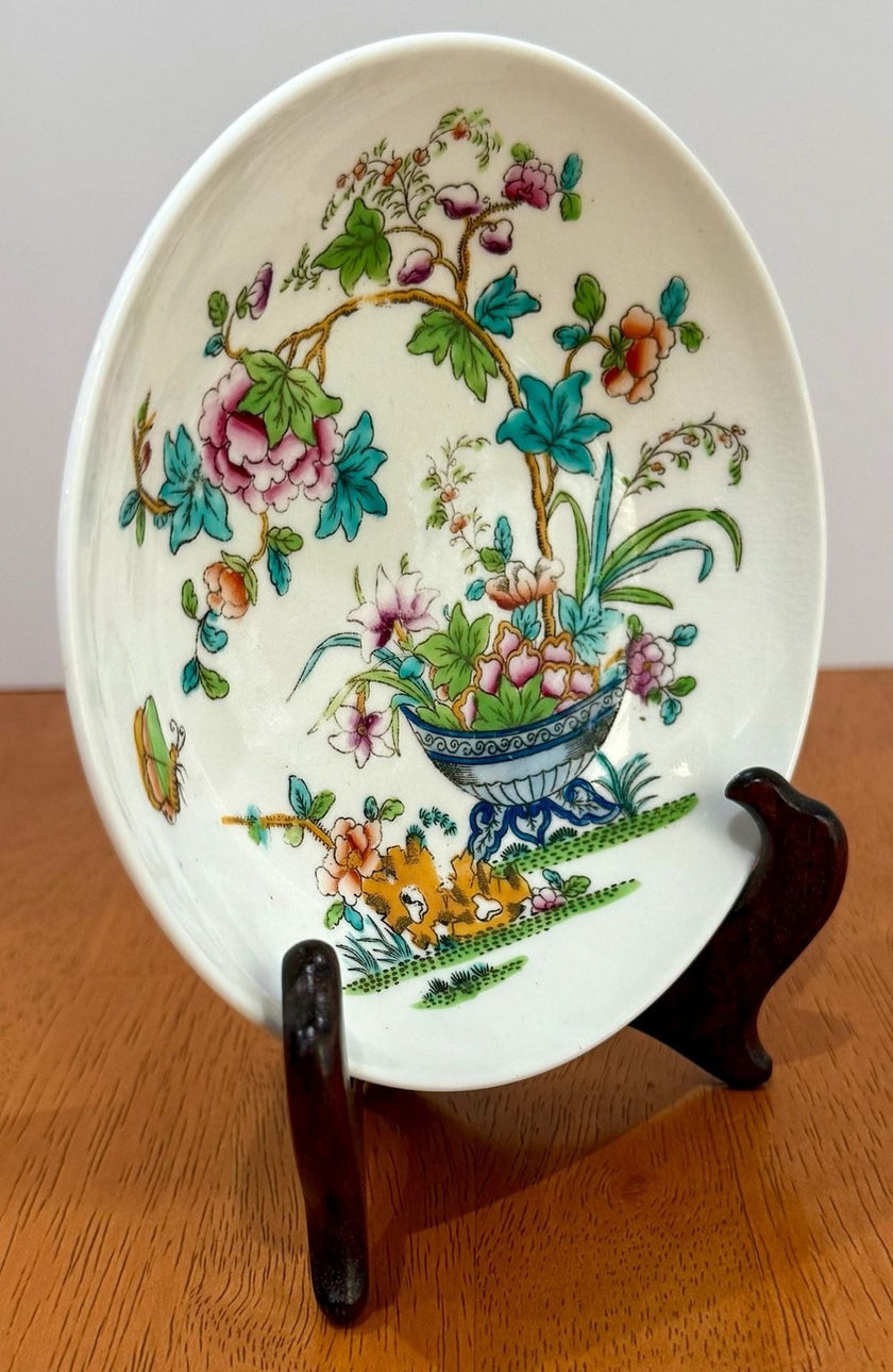 Antique Ridgway Hand Painted Floral Porcelain Saucer Pattern 2/818 circa 1825
