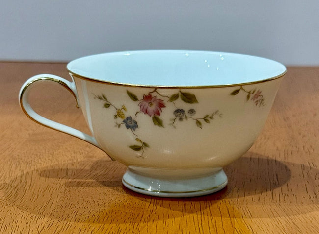 Vintage Noritake Firenze Gold Trim Tea Cup 6674 Floral Moss Rose