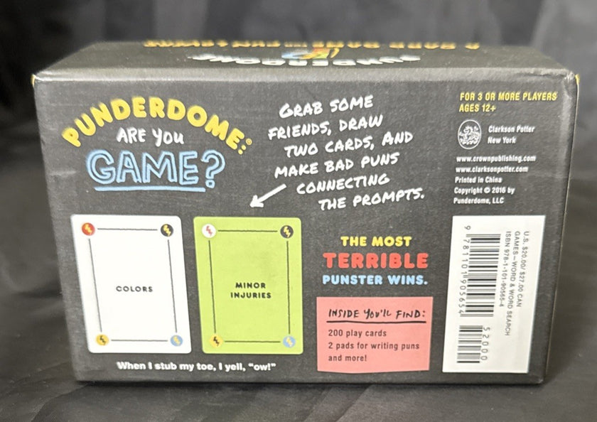 Punderdome : A Card Game for Pun Lovers by Jo Firestone and Fred Firestone...