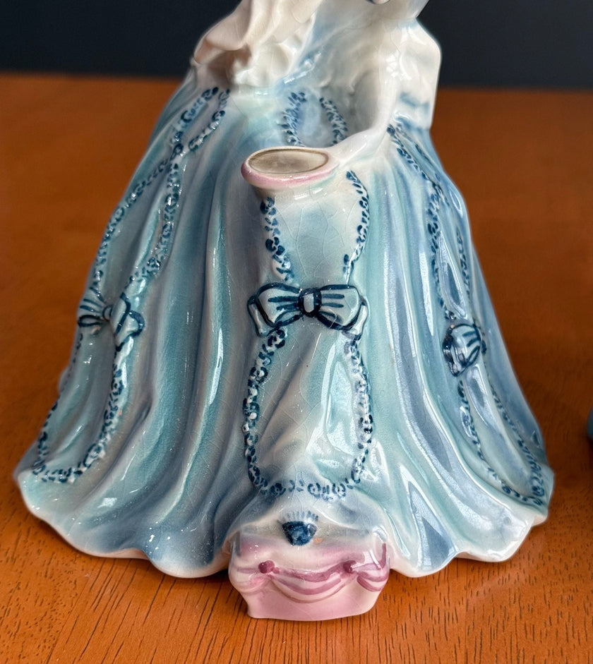 Vintage Goldscheider Everlast Porcelain Victorian Lady Figurines Set of 2