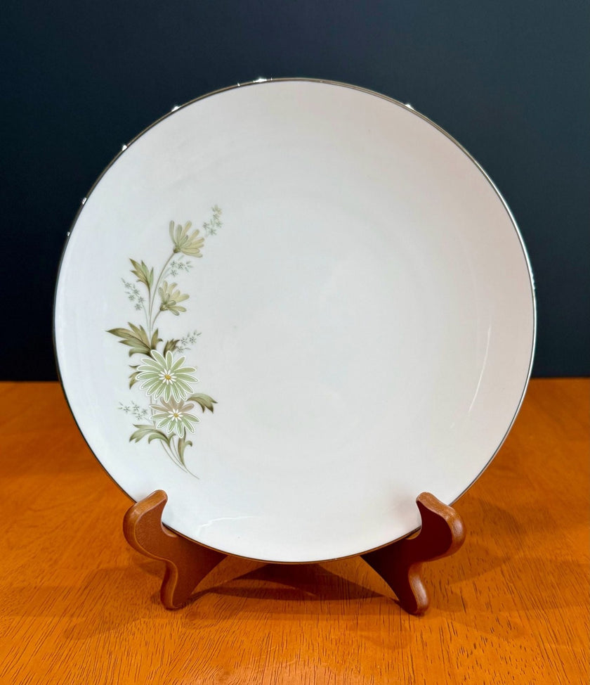 Vintage Noritake Soroya Pattern 6853 8 1/4 inch Salad Plate Platinum Trim