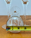 Vintage Cristal D'Arques-Durand Cassandra 4 Gold Trim Champagne Flutes