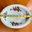 Vintage Moss Rose Fine China Oval Serving Veggie Bowl Made in Japan