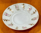 Vintage Hand-Painted Nippon Footed Saucer/Bowl with Pink Roses Gold Trim