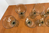 Vintage Set Of 8 Lenox Green Mist Water Goblets Expression Line Smoky Green Sage