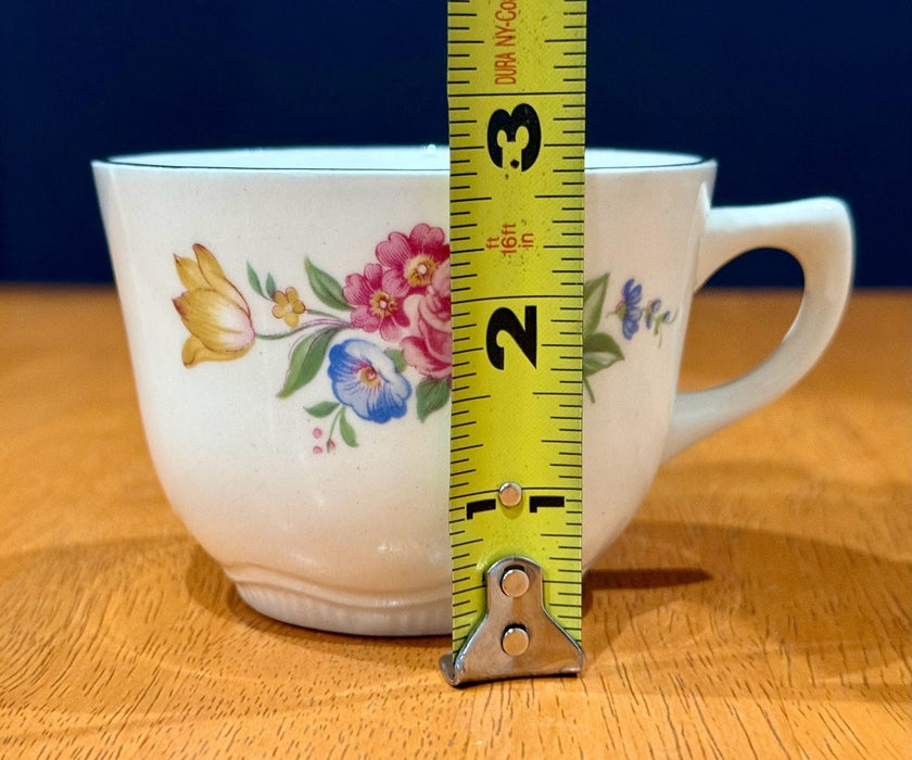 Vintage Scio Pottery Hazel Floral Tea Cup Moss Rose Pattern