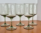 Vintage Set Of 8 Lenox Green Mist Water Goblets Expression Line Smoky Green Sage