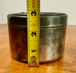 Vintage 1976 Metzke Pewter Round Trinket Box Floral Dogwood Relief Lid