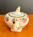 Vintage Arthur Wood Floral Design Teapot with Gold Trim #4549 Repaired