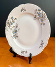 Vintage BSM Fine Porcelain Floral Scalloped Dinner Plate Blue Yellow