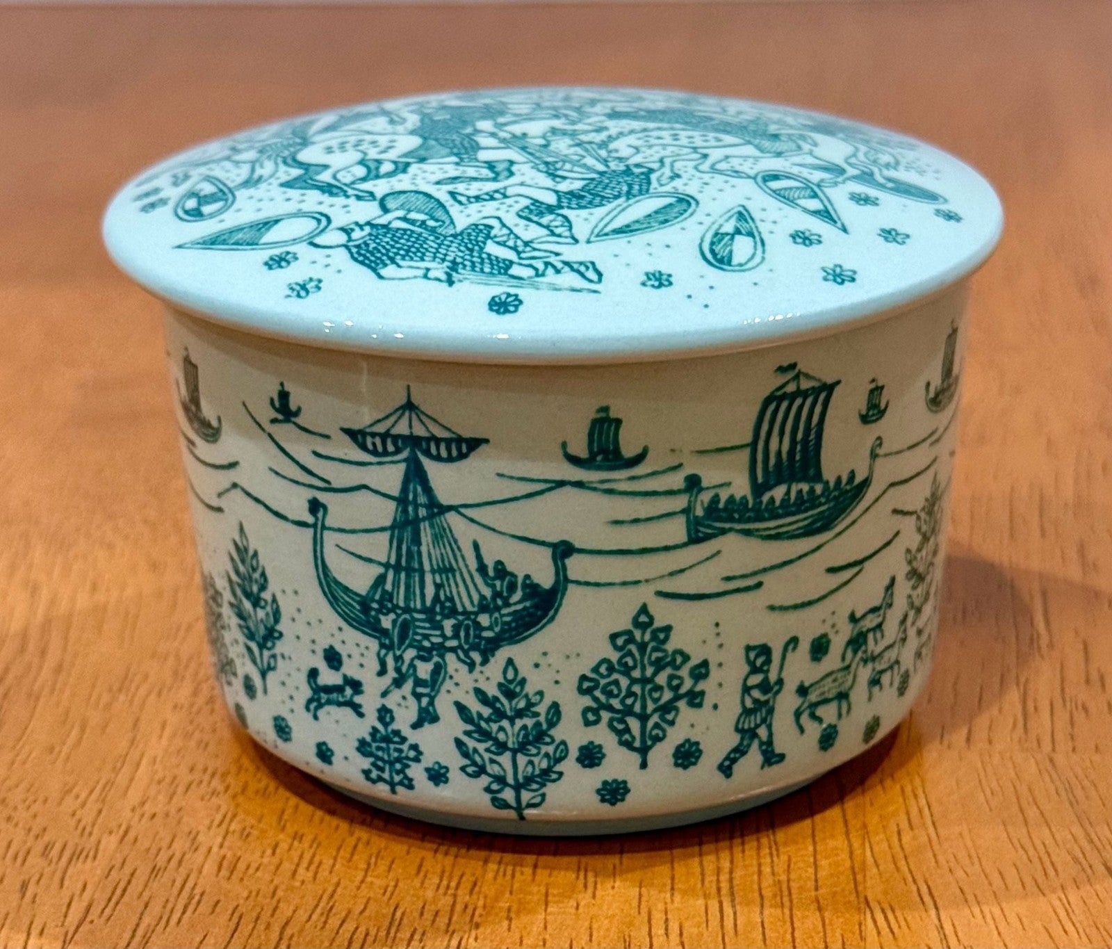 Vintage Nymølle Denmark Limited Edition Trinket Box Paul Høyrup Viking Motif