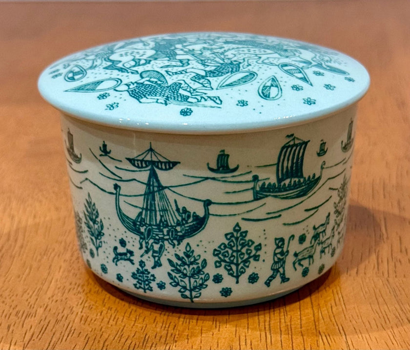 Vintage Nymølle Denmark Limited Edition Trinket Box Paul Høyrup Viking Motif