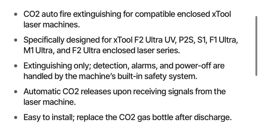 xTool Fire Safety Set MFS-K001-01A for Laser Machines