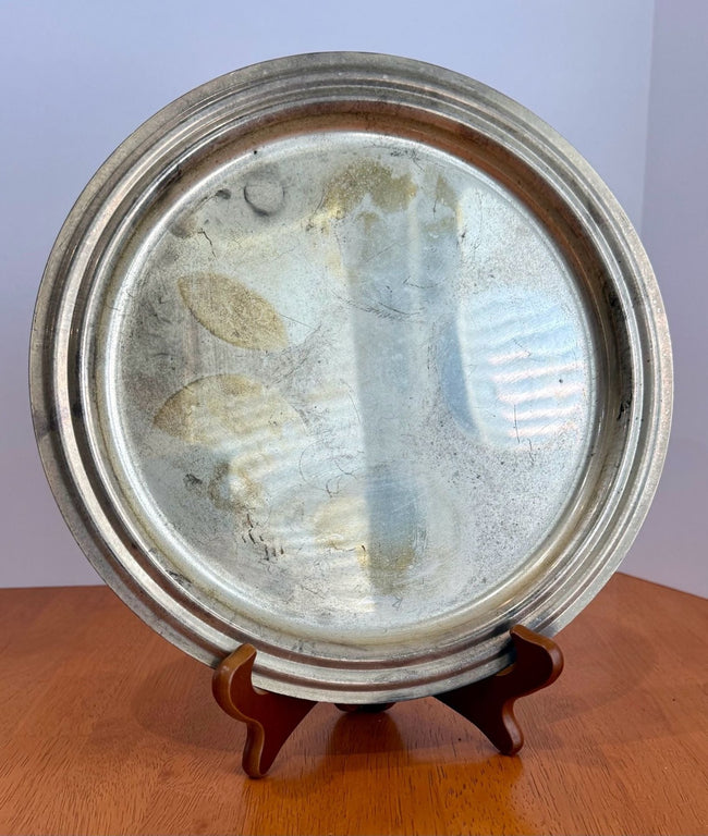 International Silver Company Round Silverplated Serving Tray ~11 Inch