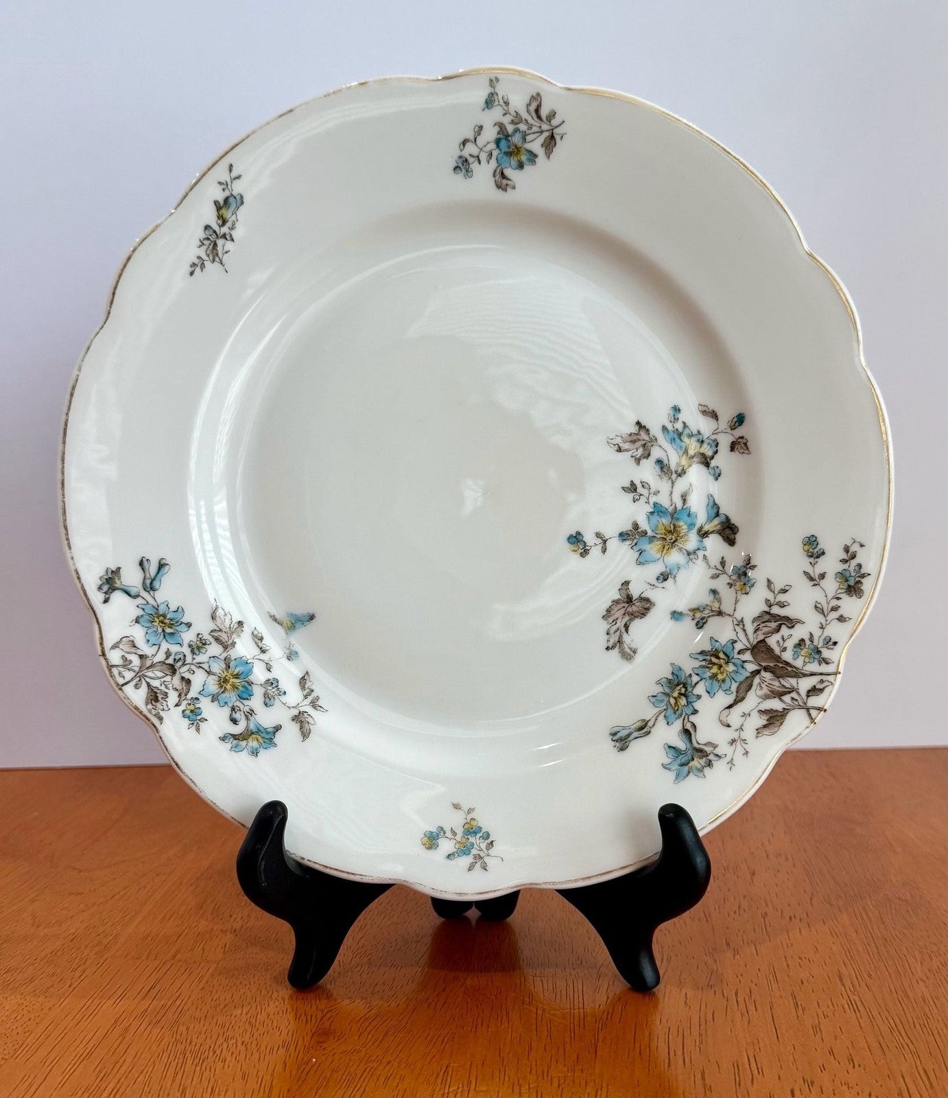 Vintage Staffordshire England Blossomtime Blue Floral 9