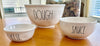 Rae Dunn Artisan Collection Pizza Night Bowl Set Microwave Dishwasher Safe White