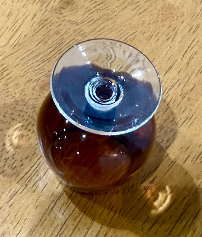 Vintage Mini Brown Glass Brandy Snifter Cordial Glass