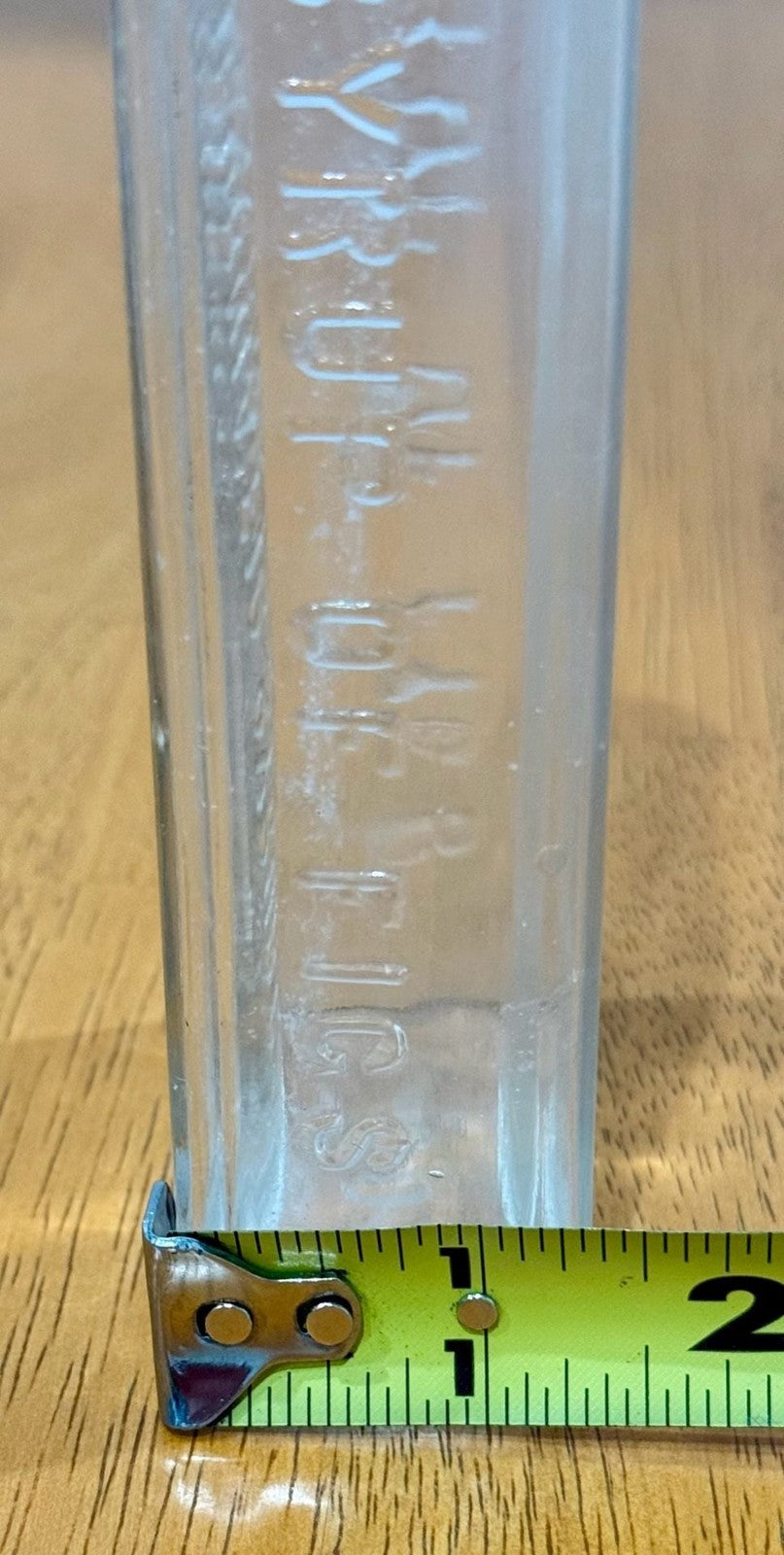 California Fig Syrup Co. Antique Glass Medicine Bottle Clear