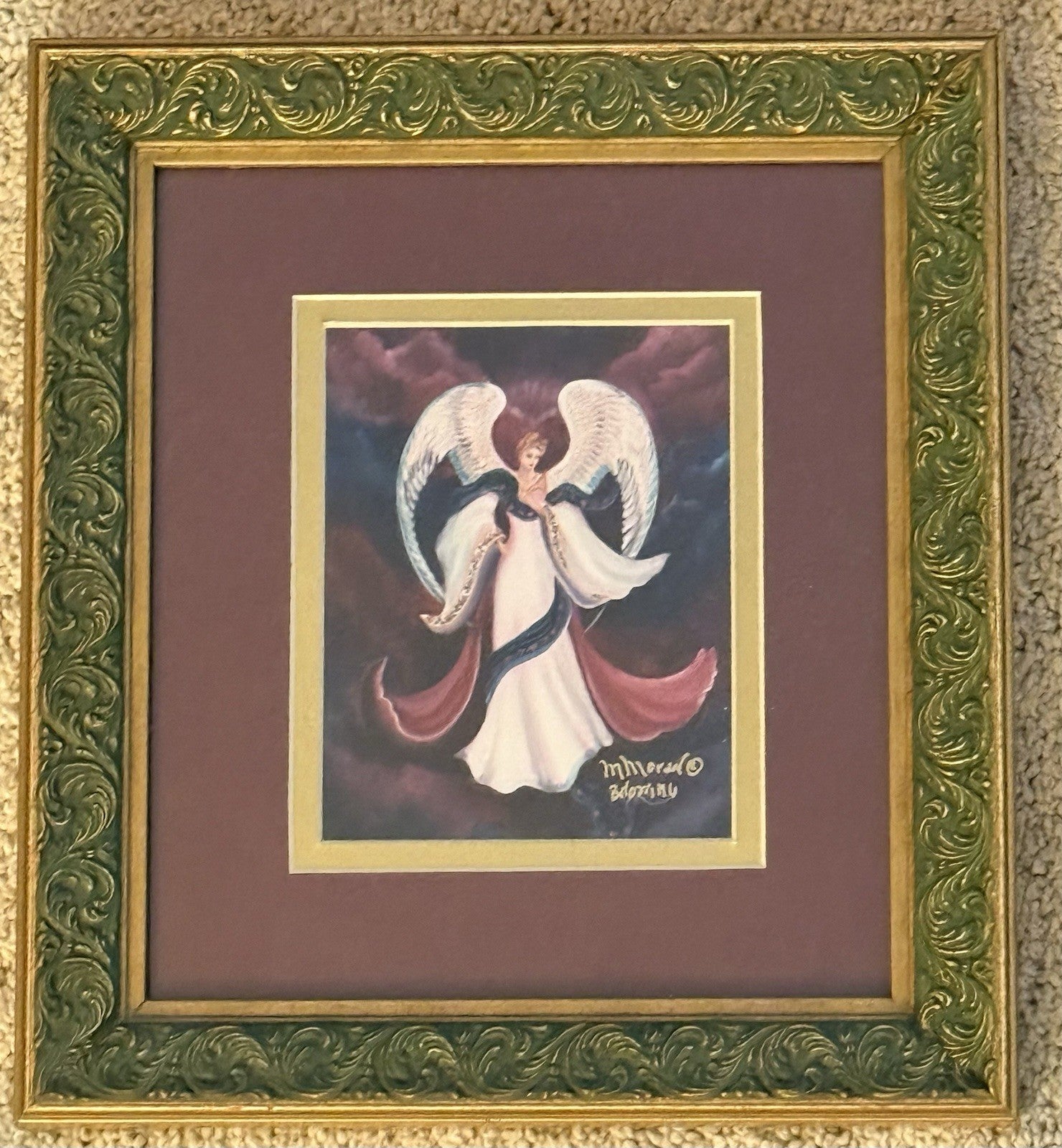 Mary Moran Guardian Angel Series Prints Celestrial Love Hope Faith Guardian RARE